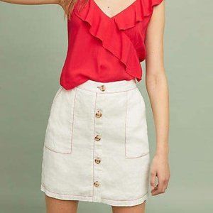 Anthropologie Amadi Linen Skirt Size S